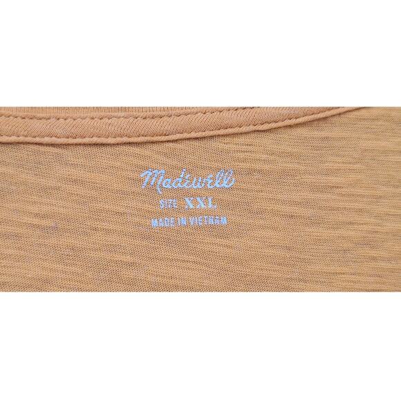 Madewell Women's Muscle Tee Tank Top Marigold Yellow 100% Cotton Size XXL - Picture 4 of 8